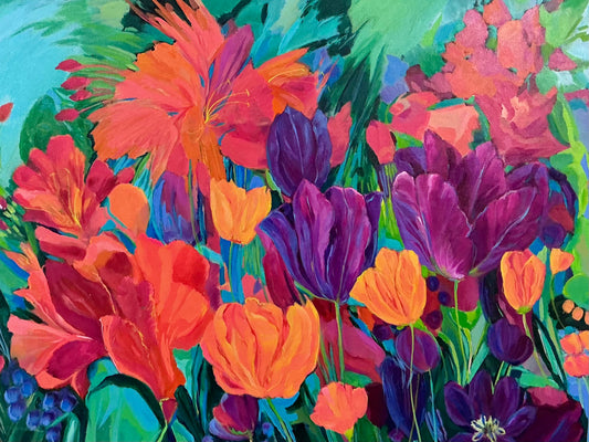 Rousseau’s Garden with Tulips