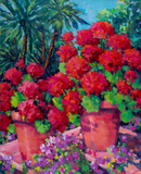Red Geraniums in the Cote D'Azure