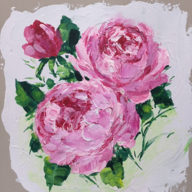 Fresco Roses #4 (25cm x 25cm)