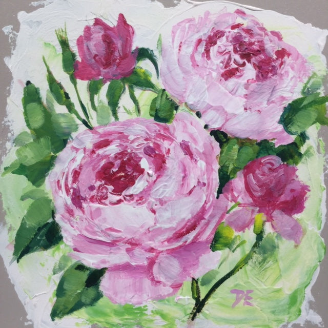 Fresco Roses #3 (25cm x 25cm)